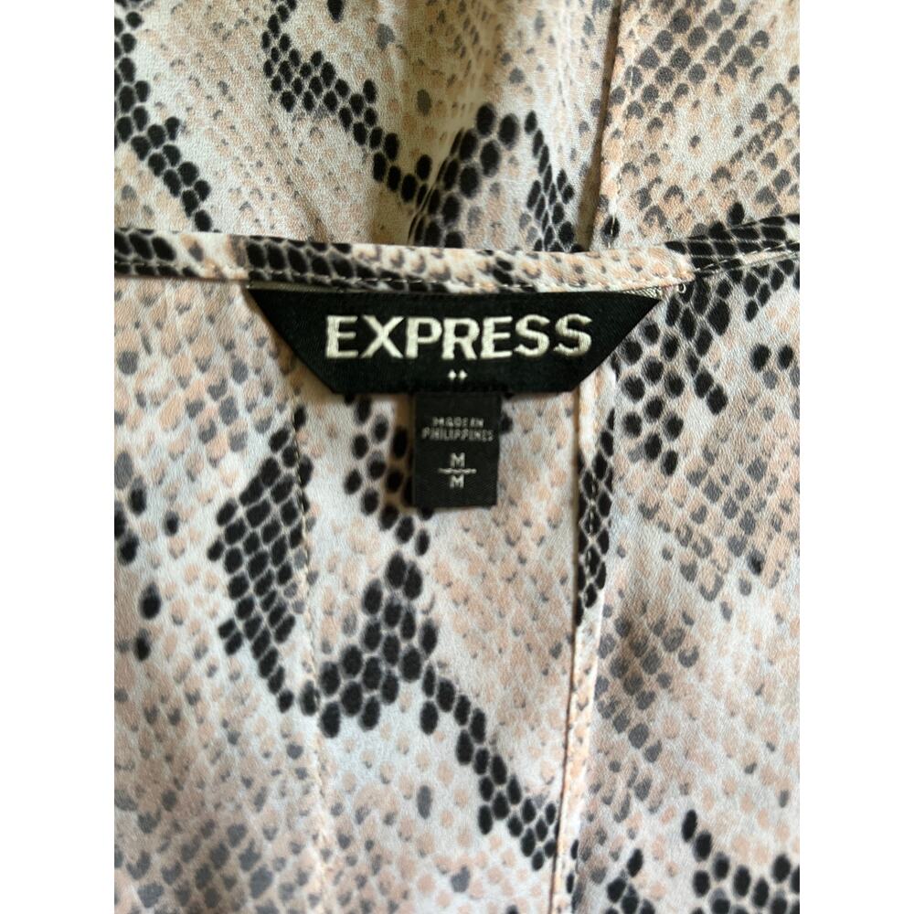 Express, Snake Print Open Back Tank Top - Size M - image 5